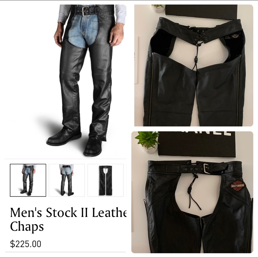 Men’s chaps leather Harley Davidson brand Originally $360 Asking $79 😎